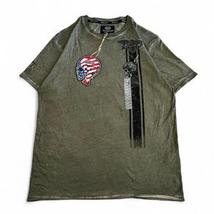 NWT Vintage Skeleton Motorcycle Lethal Threat “Ride the Lightning” T-Shirt